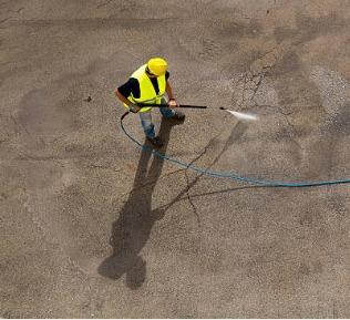 cleaning concrete rust stains