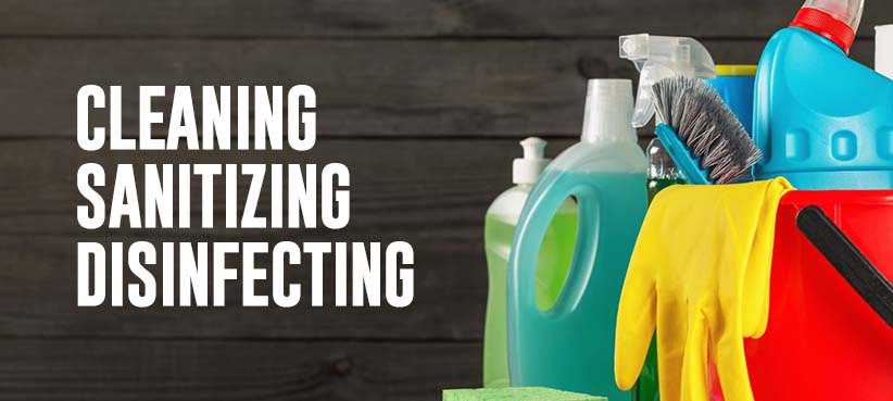 cleaning sanitizing disinfecting