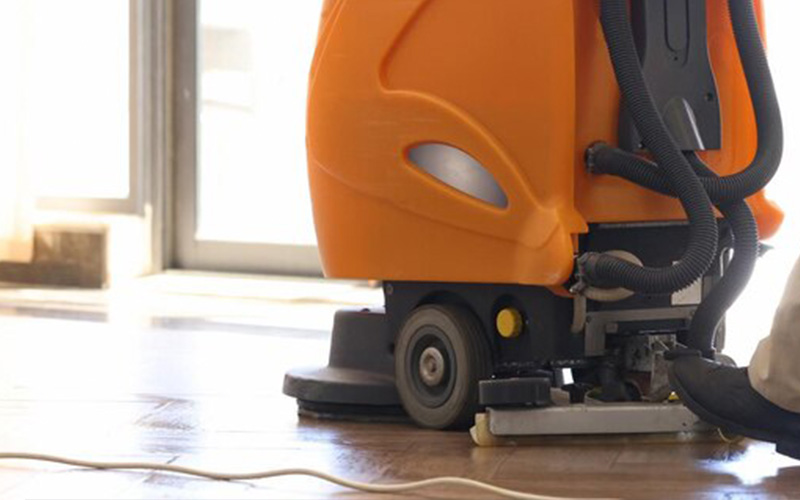 Warehouse floor cleaning