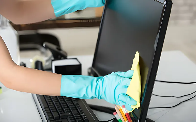 office deep cleaning checklist- Electronic Equipment Care