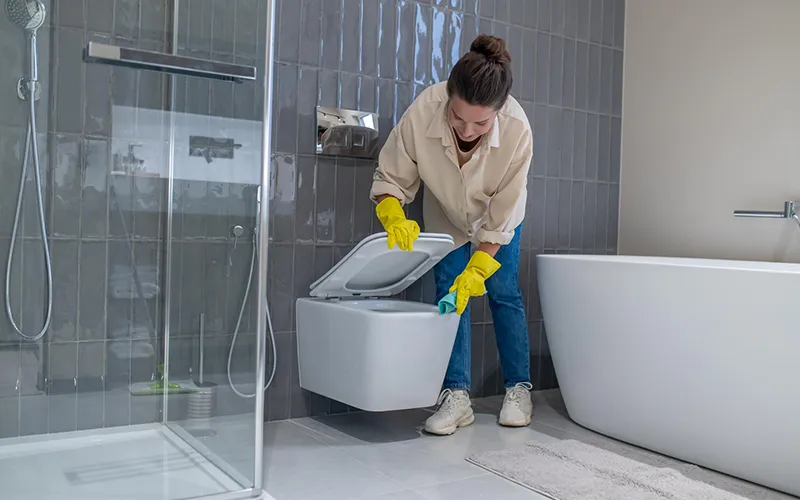 Bathroom cleaning routine