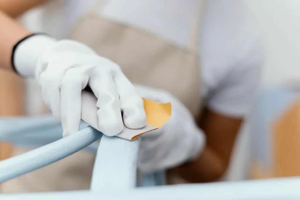 Young businesswoman owner working and cleaning