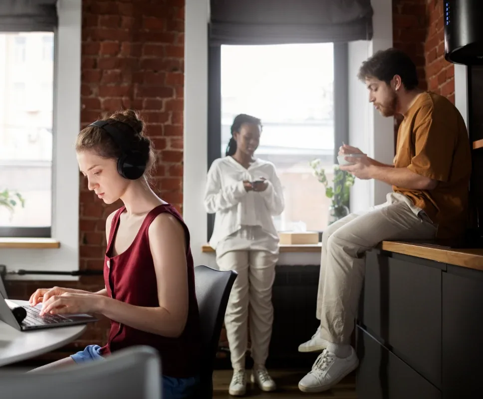 young-people-living-together young people in break room