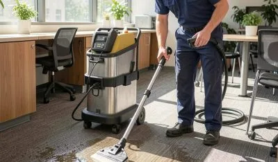 Commercial carpet cleaning for offices removing sticky coffee stains in Baltimore MD 21228.