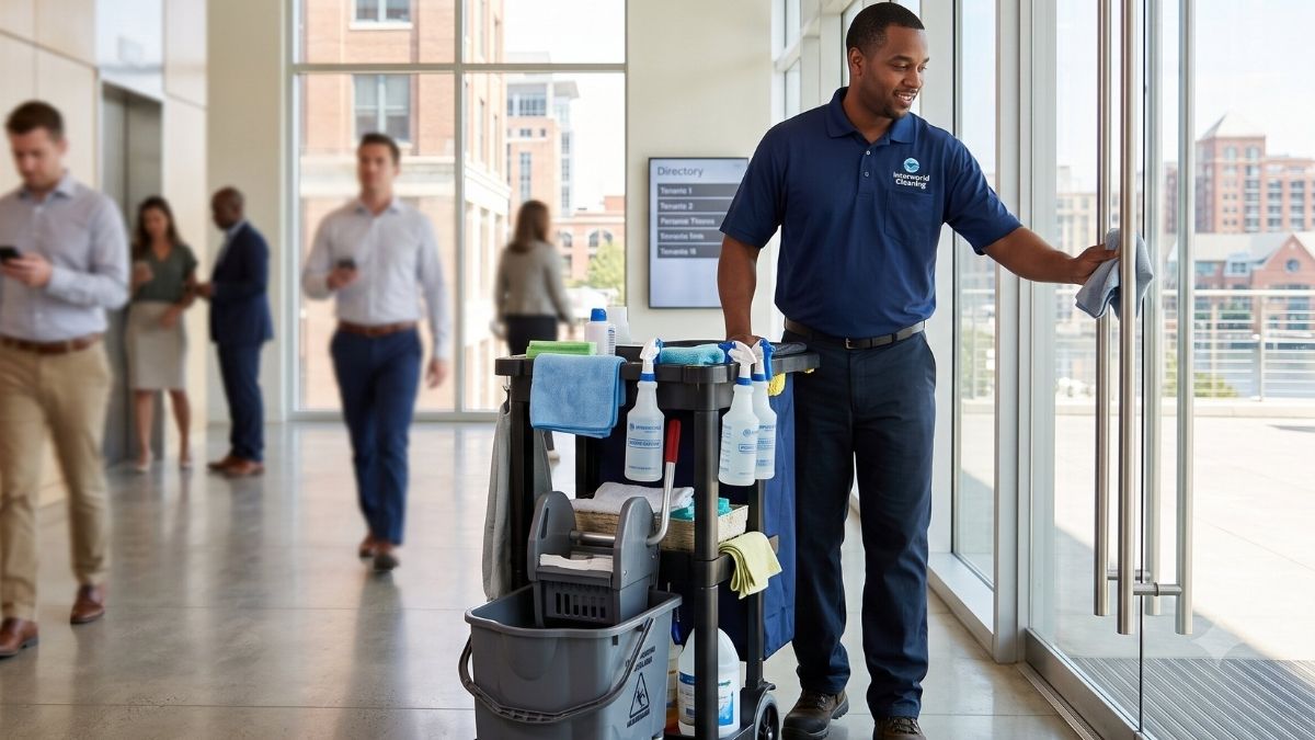 Professional day porter cleaning staff in Baltimore